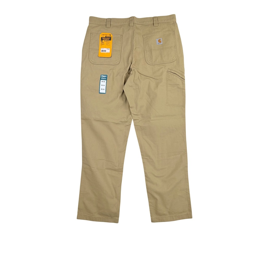 Carhartt Rugged Flex Relaxed Fit Canvas Work Pants Men 38x34 BN2291-M Tan NWT‎ - Picture 3 of 15
